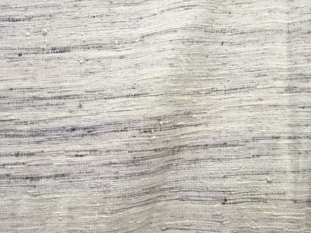  アンティーク　横段織り出し手織り紬単衣着物